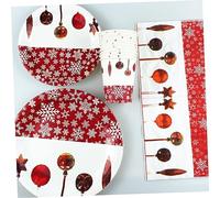 Yardenfun 20 Pièces Christmas Paper Trays With Snowflake Pattern Festive Dessert Plates For Holiday Party Supplies