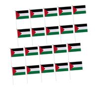 Yardenfun 20 pièces Drapeaux à Main Palestine Polyester Résistants pour Fête Club Sportif et Décoration Extérieure