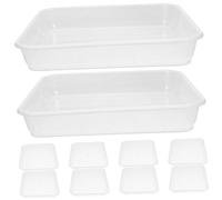 Yardenfun 20Pièces Plateaux de Plantes Transparente Soucoupes Carrées Multi Usage pour Pots de Fleurs Bac à Fleurs Durable pour Intérieur Extérieur