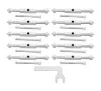 Yardenfun 21 pièces Outil de Réparation pour Boîte de Dérivation Électrique Type Kit Complet avec Tiges et Vis Métal Stabilisateur pour Prise et Interrupteur Mural avec Clé Intégrée