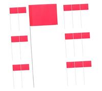 Yardenfun 24 pièces Drapeaux de Marquage PVC avec Piquets Inox pour Signalisation Industrielle Réseaux Souterrains Aménagement Paysager Relevés et Délimitation Animale