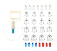 Yardenfun 24 Pièces Kit de Ventouses Sous Vide Transparentes pour Thérapie par Aspiration Ensemble Professionnel Appareils de Massage Corporel Polyvalents