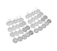 Yardenfun 2ensembles Étiquettes Numérotées Inoxydable De Pendentifs Ronds pour Identification De Clés Et Bagages Accessoires Pratiques pour Organisation Et Étiquetage