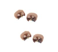 Yardenfun 2paires Clips à Cheveux Oreilles Ours Accessoire Kawaii Pour Cosplay Et Fêtes Adorable Nœud Décoratif Pour Cheveux