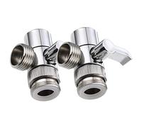 Yardenfun 2pièces Adaptateur De Robinet Évier Alliage De Zinc Répartiteur Eau Solide Connexion Étanche Pour Mitigeur Lavabo Et Économiseur Eau