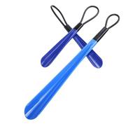 Yardenfun 3 Pièces Long Handle Shoe Lifter Set pour Seniors et Femmes Enceintes Outil de Facilitation de Chaussures à Domicile et Design Ergonomique et Pratique Couleur Bleue