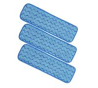 Yardenfun 3 pièces Lot de Lingettes Microfibres Lavables pour Balai Plat Recharge Réutilisable Fibres Douces pour Nettoyage de Sols Bois Carrelage et Marbre pour Enlever Poussière et Poils