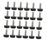 Yardenfun 30 Pièces Niveleurs de Meubles Réglables en Polypropylène Noir Inserts Filetés M6 X 15 MM pour Pieds de Table Cales de Nivellement Précises pour Meubles et Repose-Pieds