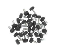 Yardenfun 30 pièces Pied de Meuble Inserts Filetés pour Nivellement de Table et Meubles avec Base PP Antidérapante Protection Anti-Rayures et du Bruit Réglage Facile pour Chaise Bureau