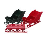 Yardenfun 3Pcs Décoration De Fête en Traîneau Traîneau du Père Noël Figurine De du Père Noël De Figurine De De Mini Décoration De Décor De