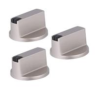 Yardenfun 3Pièces Boutons de Commande pour Cuisinière à Lot de Manette de Remplacement pour Poêle Accessoire Durable Compatible avec Plupart des Modèles