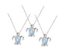Yardenfun 3pièces Collier Pendentif Tortue Lumineux Bijoux Alliage Et Design Original Cadeau Pour Femmes Et Filles Décor De Fête Anniversaire Couleurs Mixtes