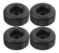 Yardenfun 4 Pièces Amortisseur en Caoutchouc Rond Noir pour Remorque et Porte de Rampe, Coussinet Pied Avant Absorption de Bruit et Tampon Antichoc pour Environnement de Travail