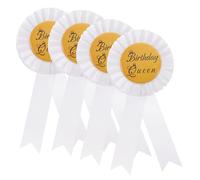 Yardenfun 4 Pièces Badges Anniversaire Accessoires Festifs pour Femmes et Épingles Décoratives pour Célébrations et Photos