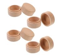 Yardenfun 4 Pièces Boîte Ronde Bois de Hêtre Robuste Coffret Mini Bagues Boîte à Bijoux Petite pour Dents de Lait et Anneaux de Fiançailles Couvercle Protecteur Cadeau Garçon et Fille