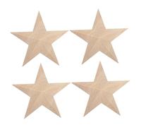 Yardenfun 4 Pièces Étoiles Sculpté Appliques Décoratives Unies pour Meubles Style Européen pour Portes Armoire Lit Armoire DIY Massif Non Peint