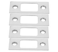Yardenfun 4 pièces Plaques de Renfort pour Serrure de Porte Acier Inoxydable Couvre-loquets Robustes pour Portes Intérieures Installation Facile pour Sécurité Renforcée