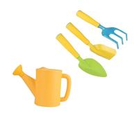 Yardenfun 4 pièces Set Mini Outils Jardinage Garçon Fille Pelle Râteau Arrosoir Poignée Ergonomique Plein Air pour Activités Parent-garçon Fille