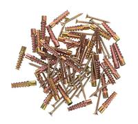 Yardenfun 40 ensembles Kit Chevilles Métalliques Expansives et Vis pour Cloisons Sèches Ancrages Muraux Robustes Acier Fixation pour Plaques de Plâtre Béton Bois Support Couleur Aléatoire