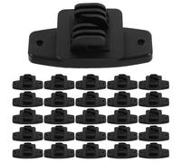 Yardenfun 40 isolateurs électriques en Plastique pour clôture | Isolateurs à Fil Noir pour poteaux en T et Bois | Accessoires de Fixation à Visser pour clôtures de pâturages et d'élevages