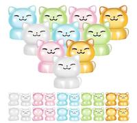 Yardenfun 40 pièces Figurines Mini Chats Résine Lumineuses Ornements Chats Miniatures pour Maison de Poupée Décorations Insolites Jouets Chatons Accessoires DIY Glow in The Dark