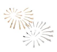 Yardenfun 40 pièces Pinces à Cheveux Métal Alligator Grandes et Moyennes pour Coiffure Accessoires et Durables avec Trous Adaptées Aux Cheveux Épais et Bouclés pour Usage Salon et