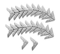 Yardenfun 40 Protège-Coins Vintage en Métal Nickelé pour Albums, Livres et Boîtes à Bijoux, 14 MM de Côté, Lot de 40 Pièces, Protection Décorative pour Carnets et Albums Photo, Style Rétro