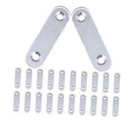 Yardenfun 40pièces Équerre Droite Acier Inoxydable pour Réparation De Meubles Étagères Bois Armoires Argent Lot