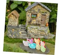 Yardenfun 48 Pièces Mini Luminous Resin Chicken Statues Durable Weather Resistant Cartoon Glow in The Dark Figures for DIY Garden Moss Bonsai Decoration