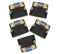 Yardenfun 5 pièces Adaptateur Dvi vers Vga avec Vis Fer Convertisseur Mâle vers Femelle Connexion Stable Haute Définition Plug and Play pour Moniteurs et Projecteurs