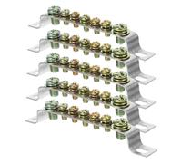 Yardenfun 5 pièces Barrette Terre Positions Laiton Industriel Bornier Terre Haute Conductivité pour Distribution Électrique Lot de Connecteurs Neutre-masse Robustes pour Boîtes à Courant