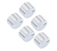 Yardenfun 5 Pièces Boutons de Réchaud Universels Aluminium pour Cuisinière Électrique Remplacement Durable pour Commande de Brûleur