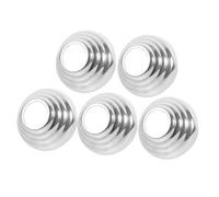 Yardenfun 5 Pièces Support de Décoration Acier Inoxydable pour Boules de Regard de Jardin de Base Stable pour Affichage Extérieur Accessoire Pratique pour Drapeaux Boules Décoratives