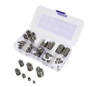 Yardenfun 50 pièces Inserts Filetés Auto-taraudeurs Acier Inoxydable avec Protection de Filetage Montage Facile Kit de Réparation Métallique pour Usage Industriel et Maintenance