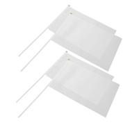 Yardenfun 50 Pièces Mini Handheld Flags Sticks Polyester Blank Flags For Party Celebrations Sports Events DIY Craft Projects