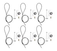 Yardenfun 6 Ensembles Lot de 6 sets de Verrous à Ressort pour Porte de Clôture en Métal avec Cordelette, Loquet de Porte à Crochet Résistant aux Intempéries, Accessoires pour Portail de