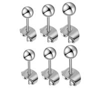 Yardenfun 6 pièces Boucles Oreilles Acier Inoxydable Argenté Légères et Confortables Boucles Simples pour Femmes Élégantes pour Toutes Occasions