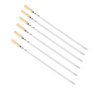 Yardenfun 6 Pièces De Barbecue En Acier Inoxydable Brochette Camping Barbecue Grill à Rôtir En Bâtons De