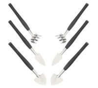 Yardenfun 6 Pièces Miniature Garden Tools Set Compact Shovel Trowel Rake for Indoor Succulent Potted Plants Small Garden Care