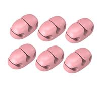 Yardenfun 6 pièces Organisateur de Câbles Silicone Clips Adhésifs pour Gestion et Rangement de Câbles USB Chargeurs Écouteurs Câbleurs de Moins pour Bureau Maison et Voiture