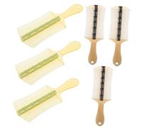 Yardenfun 6 Pièces Peigne Antipelliculaire à Double Face avec Long Manche pour Garçon Fille et Adultes Élimination des Pellicules Design Ergonomique Plastique Noir et Vert