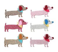Yardenfun 6 Pièces Pinces à Cheveux pour Chiens en Feutre Décoratives de Dessin Animé pour Animaux de Compagnie, Fixation des Poils Vie Quotidienne et Grands Événements Couleur Aléatoire