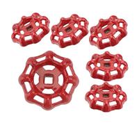 Yardenfun 6 pièces Poignée de Vanne Fonte Rouge Volant Manuel pour Robinet et Raccords Tuyau Eau Poignée Valve Fiable sans Perte de Pression