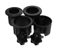 Yardenfun 6 Pièces Set de Accessoires de Support Parasol Manchons pour Table Bouchons de Fixation Poteau de Réparation pour Parasol de Terrasse Noir