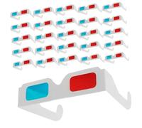Yardenfun 70 Pièces Lot Lunettes Papier Anaglyphes Rouges et Bleues pour Films Maison Cadre Confortable Compatibles TV Projecteurs Réunions Familiales et Présentations Éducatives