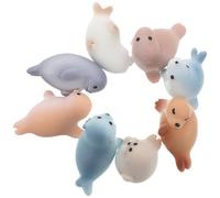 Yardenfun 8 Figurines d'animaux Marins pour Décorer Un Gâteau Scène D'Aquarium Mini Phoques Mini Animaux Marins Figurines pour Terrarium
