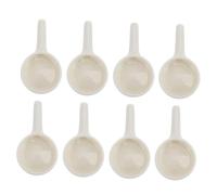 Yardenfun 8 pièces Lot de Cuillères Céramiques Petites Support Bougie et Porte-bâton d'arôme Résistant Chaleur pour Aromathérapie et Méditation