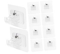 Yardenfun 8 Pièces Support de Auto Adhésif Transparent de Fixation Murale Perçage pour Rideaux pour Maison Bureau