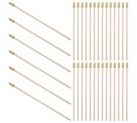 Yardenfun 80 Pièces Mât de Bannière Portatif en Bois avec Embout Doré,