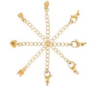 Yardenfun 8Pièces Rallonges pour Colliers et Bracelets Accessoires Bricolage Chaînes Extension Élégantes pour Projets Créatifs